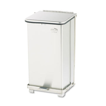 Rubbermaid® Commercial Defenders Biohazard Step Can, Square, Steel, 6.5 Gal, Stainless Steel freeshipping - TVN Wholesale